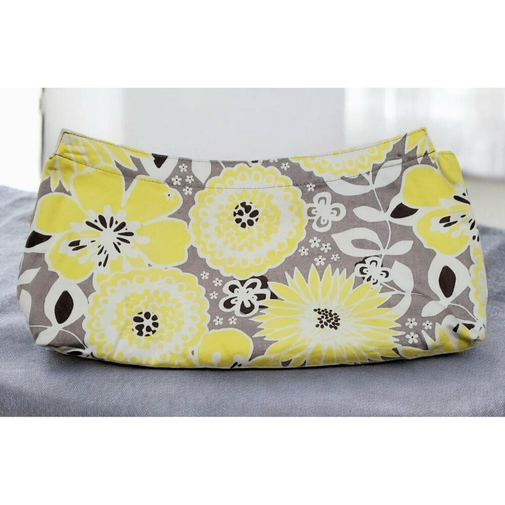 Thirty One Floral Purse Skirt Cover Awesome Blossom Yellow Gray Boho Flowers